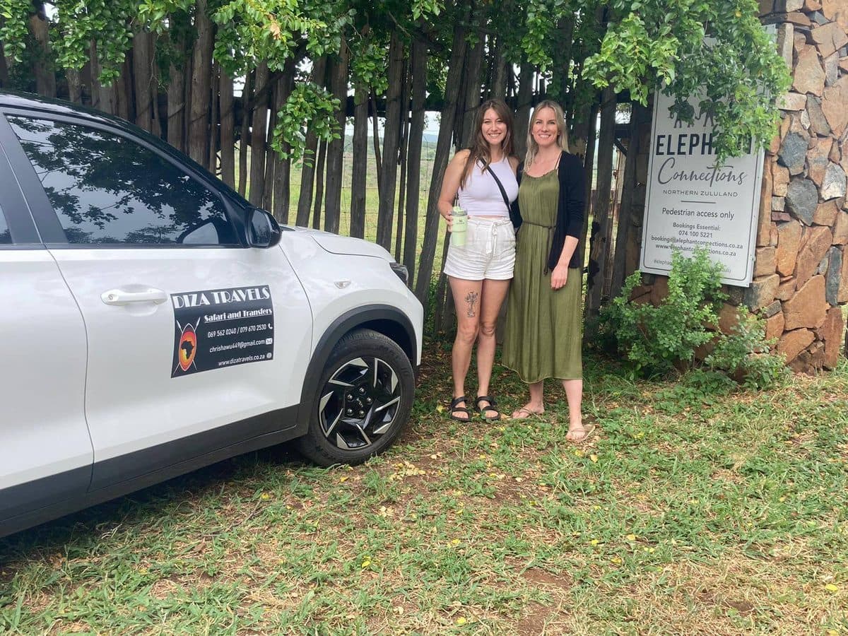 Diza Travels guests arriving at Elephant Connections Northern Zululand